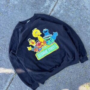 Vintage 80's Sesame Street Muppets Crewneck Size Xl Sweatshirt Sweater